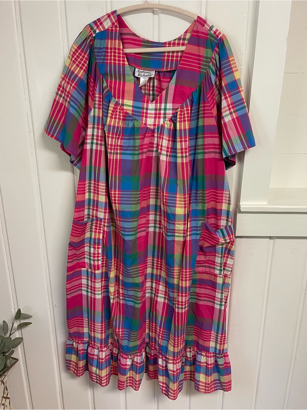 Anthony Richards Colorful Plaid House Dress